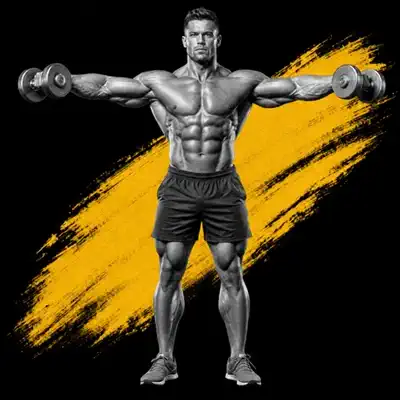 Animated demonstration of a dumbbell lateral raise